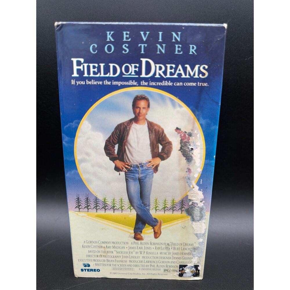 Field Of Dreams VHS Kevin Costner Baseball Movie MCA Universal Tested
